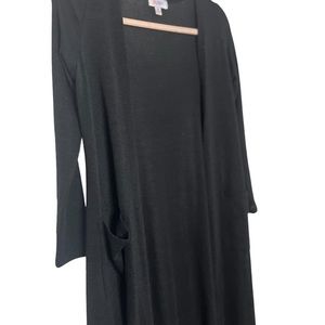 LULAROE BLACK MAXI CARDIGAN. SMALL. PERFECT ADDITION TO WARDROBE. POCKETS. Nice.
